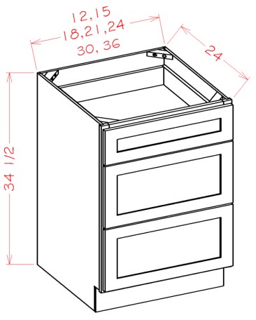 3 Drawer Bases