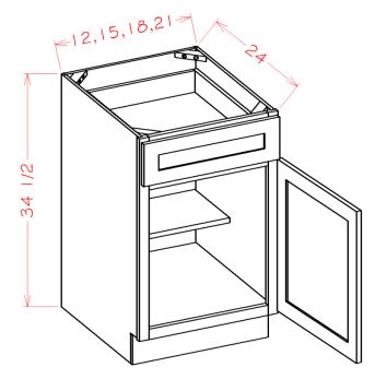 Single Door Single Drawer Base Cabinet