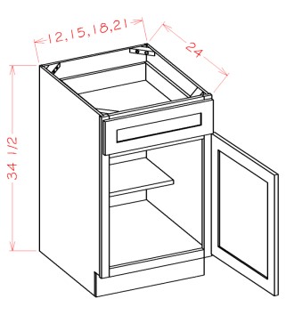 Single Door Single Drawer Bases
