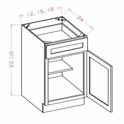 Single Door Single Drawer ADA Base Cabinets