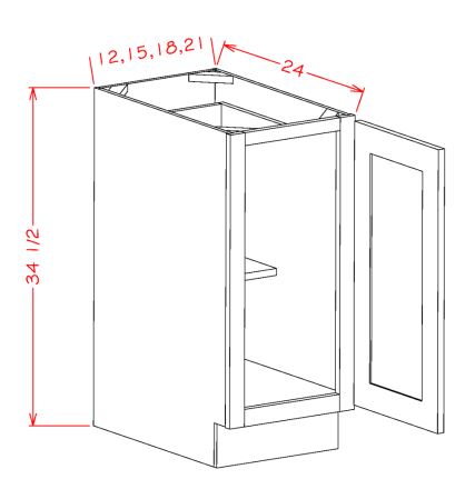 Full Height Single Door Base Cabinet