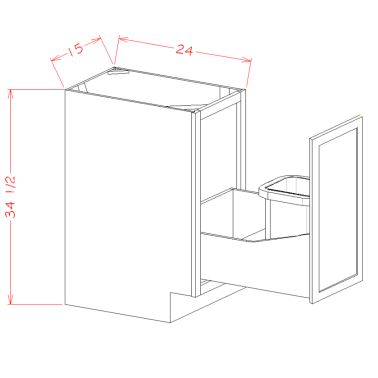 Trash Can Pullout Base Kits Cabinet