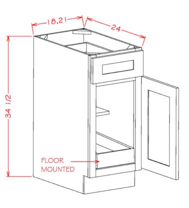 Single Rollout Shelf Base Kits Cabinet