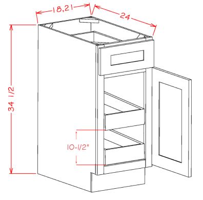 Double Rollout Shelf Base Kits Cabinet