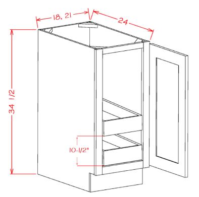 Double Rollout Shelf Base Kits Cabinet