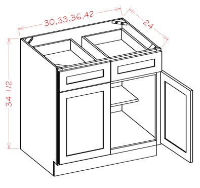 Double Door Double Drawer Bases
