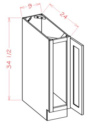 Full Height Single Door Tray Base Cabinet