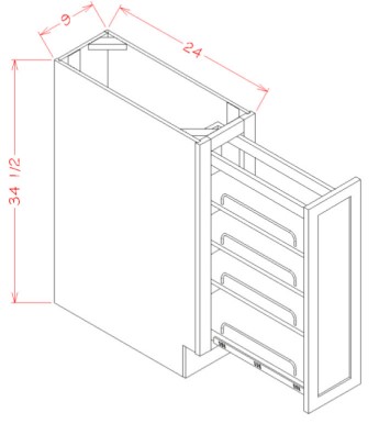 Pullout Organizer Shelf Base Kit