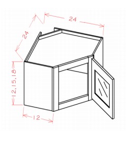 Glass Door Diagonal Wall Stacker Cabinets 12