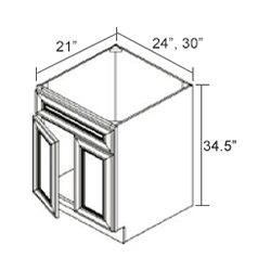 Vanity Sink Bases-1 Dummy Drawer Face 2 Door