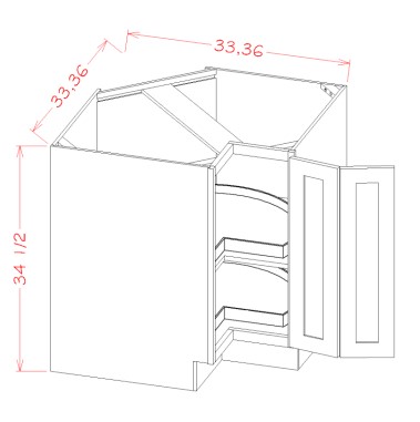 Base Easy Reach with Lazy Susan Trays