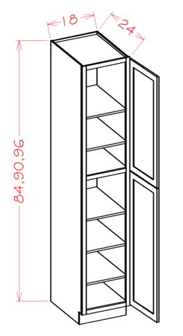Double Doors And Five Shelf Utility Cabinets