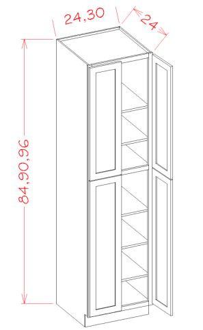 Four Doors And Five Shelf Utility Cabinets