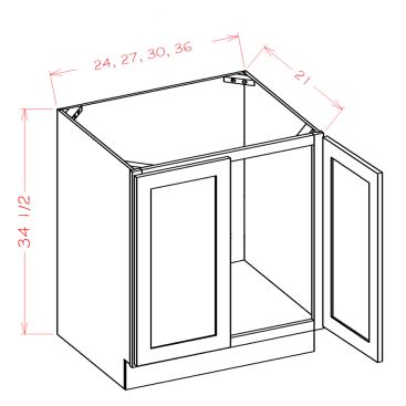  Full Height Double Door Vanity Sink Cabinets