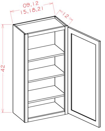 Single Door Wall Cabinets - 42